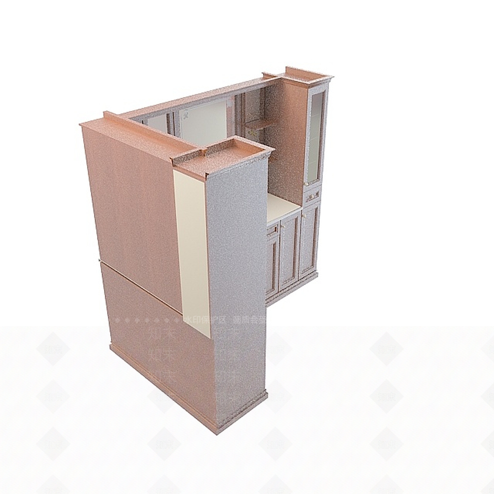 中式橱柜3D模型下载【ID:1196736007】