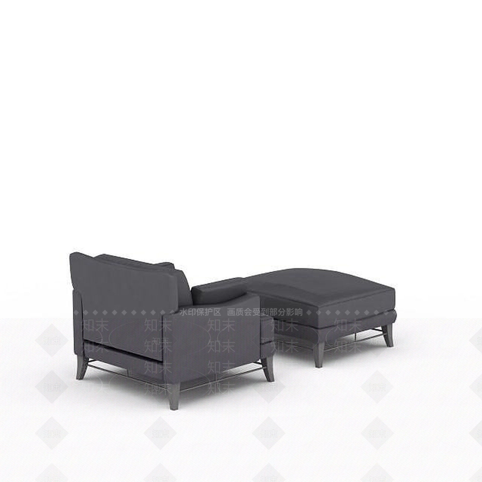 现代单人沙发3D模型下载【ID:1196736558】