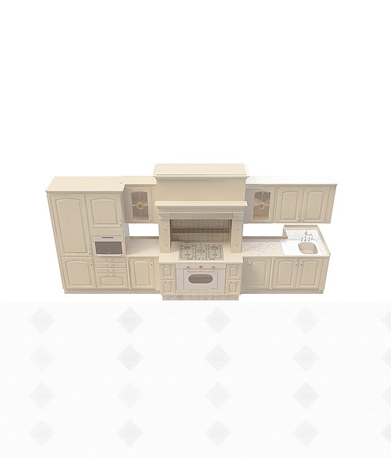 现代客厅橱柜3D模型下载【ID:1196736894】