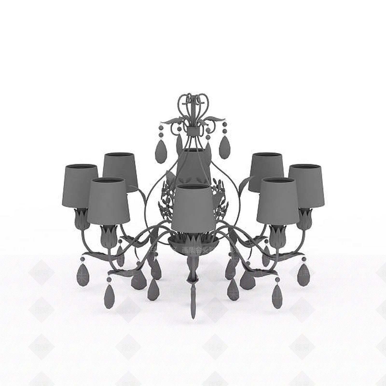 现代简约客厅灯具3D模型下载【ID:1196736995】