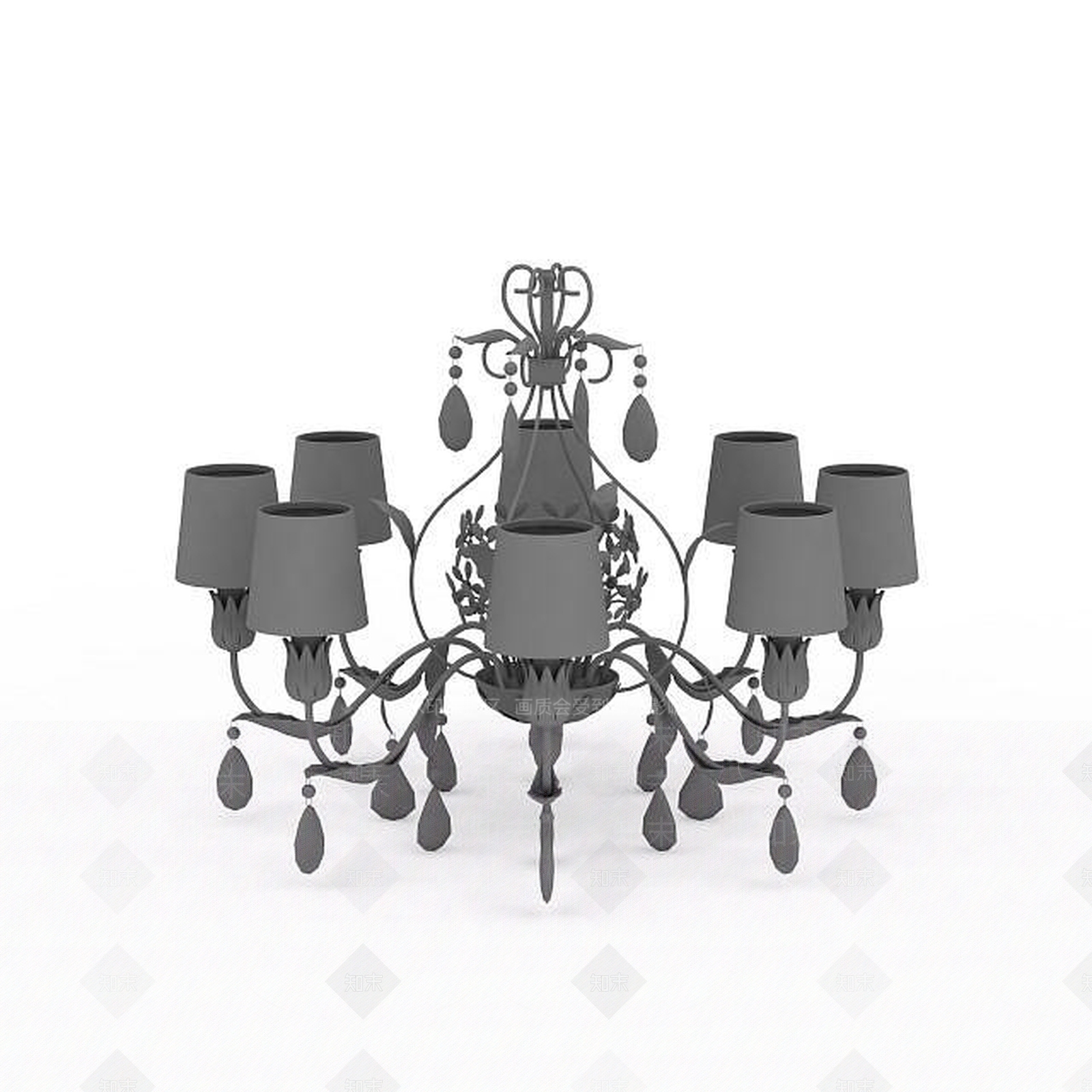 现代简约客厅灯具3D模型下载【ID:1196736995】