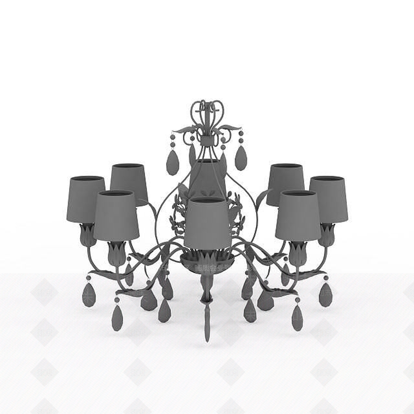 现代简约客厅灯具3D模型下载【ID:1196736995】