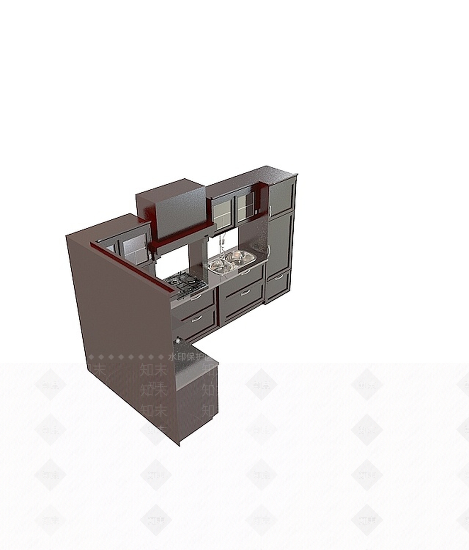 现代古典橱柜3D模型下载【ID:1196737023】