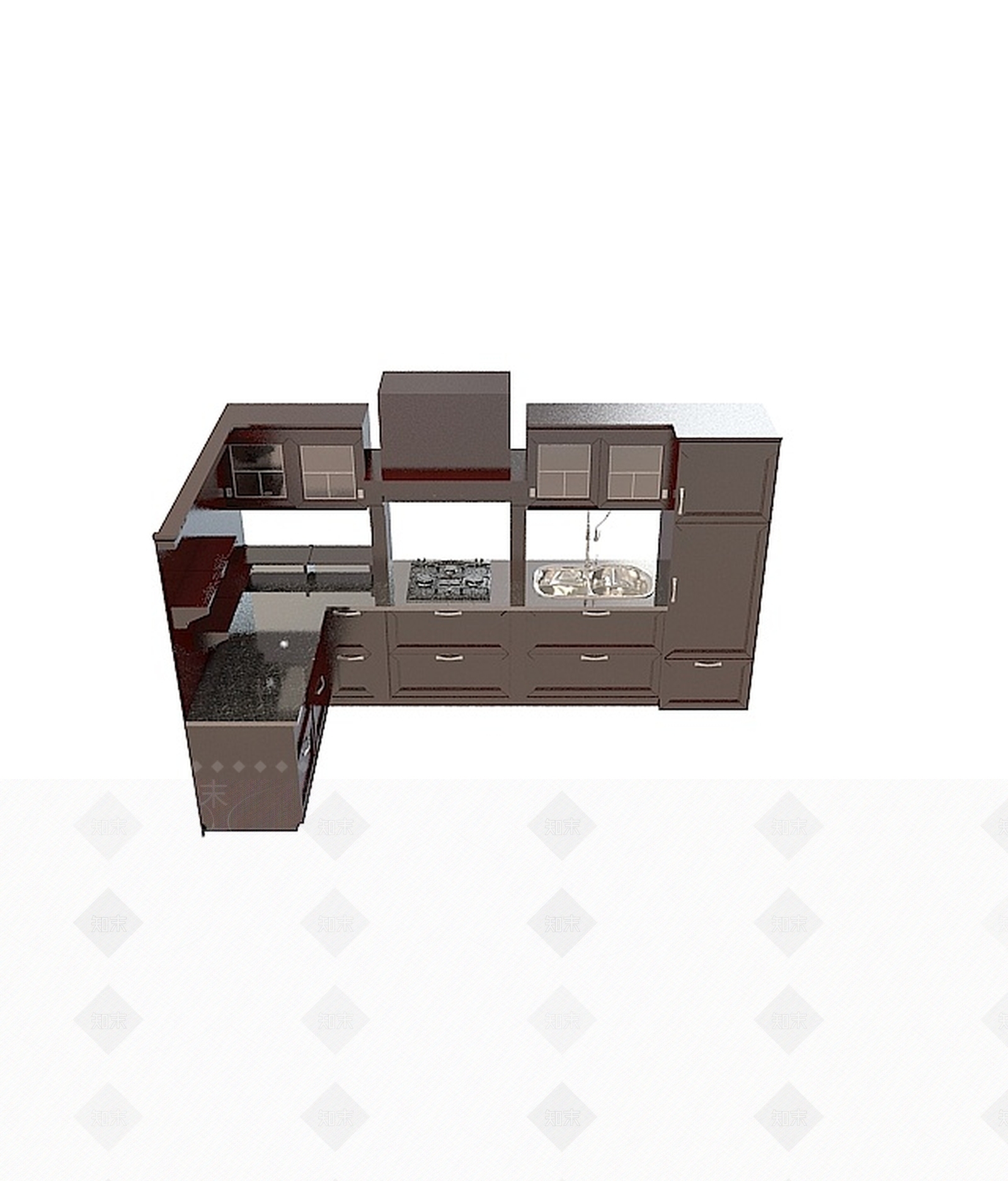 现代古典橱柜3D模型下载【ID:1196737023】