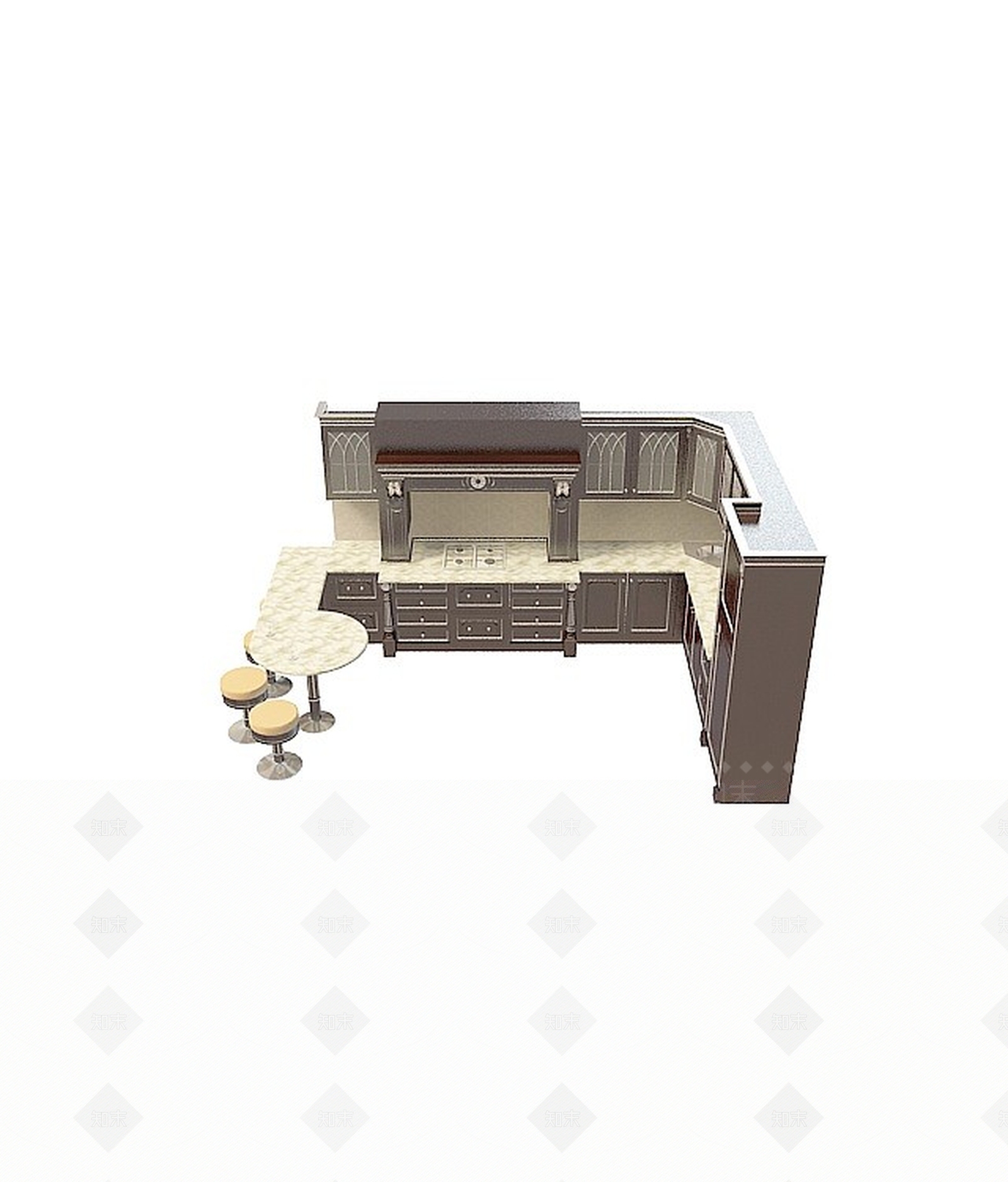 中式古典橱柜3D模型下载【ID:1196738295】