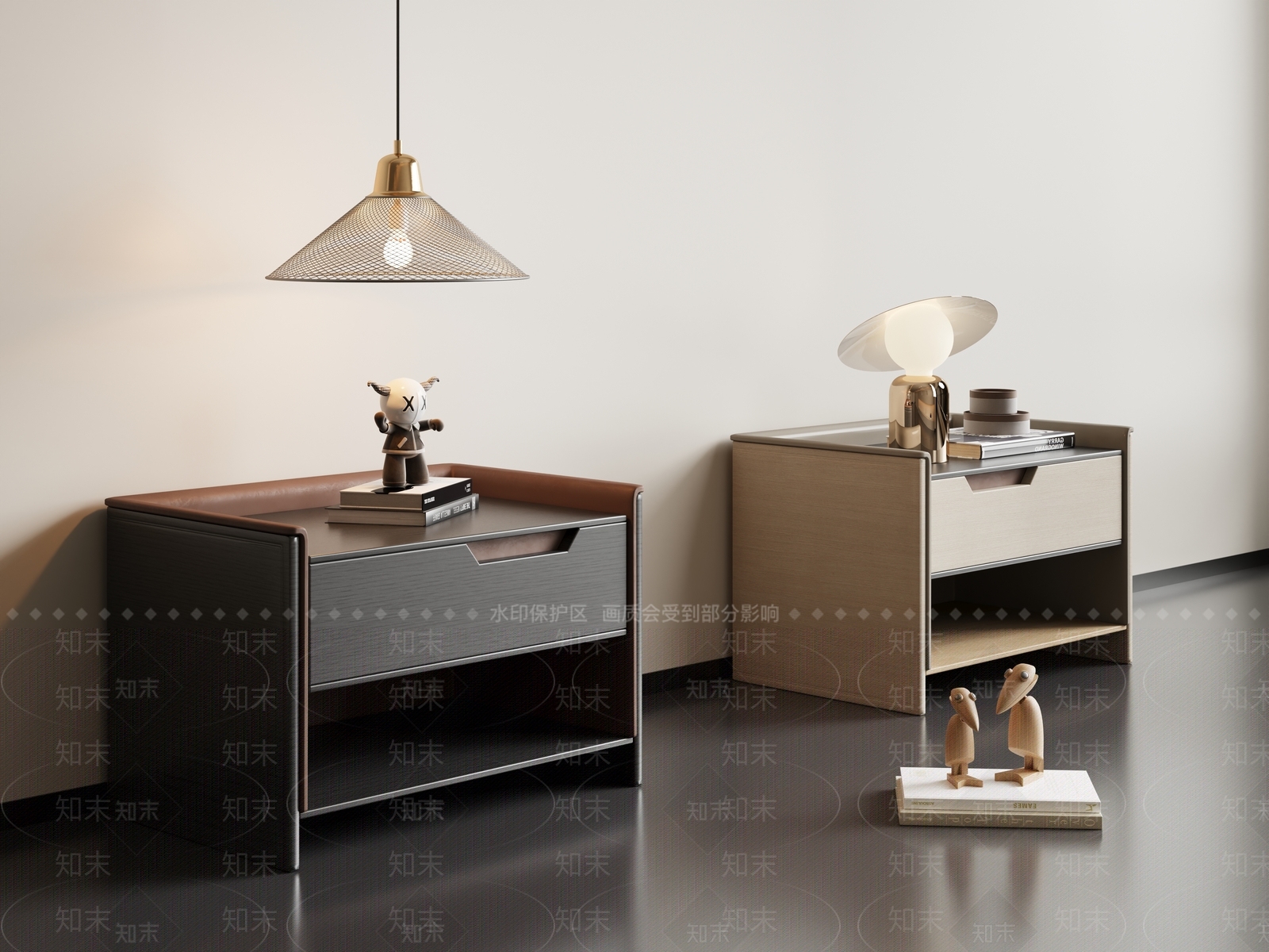 现代轻奢床头柜3D模型下载【ID:1196738740】