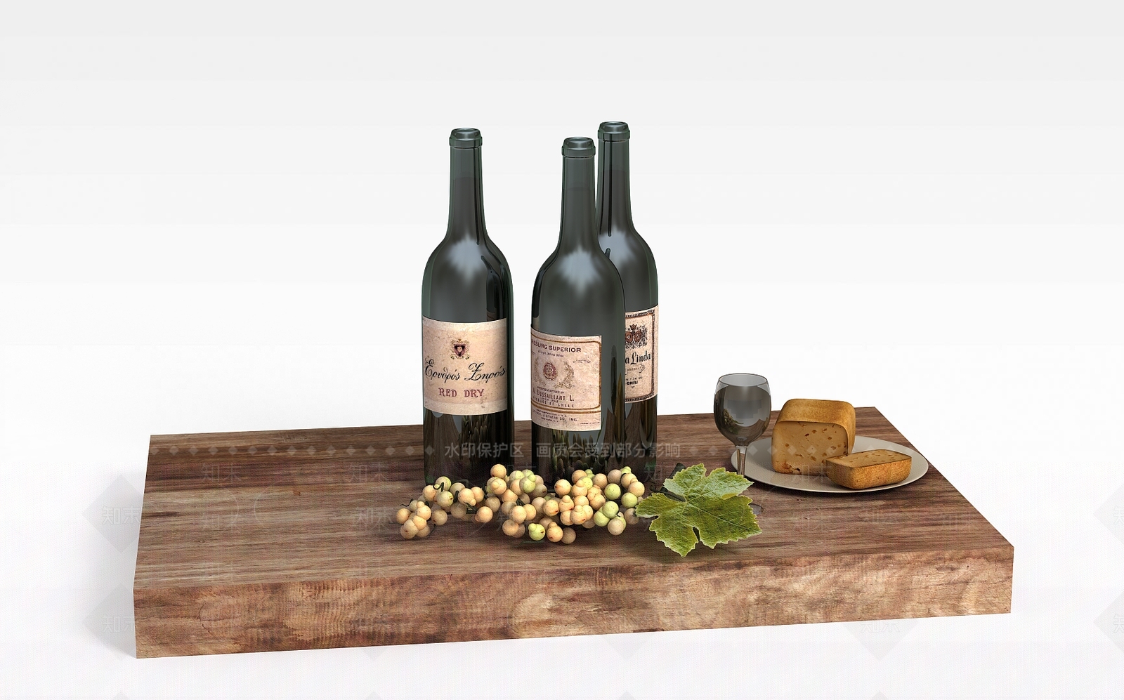 现代进口红葡萄酒3D模型下载【ID:1196738782】
