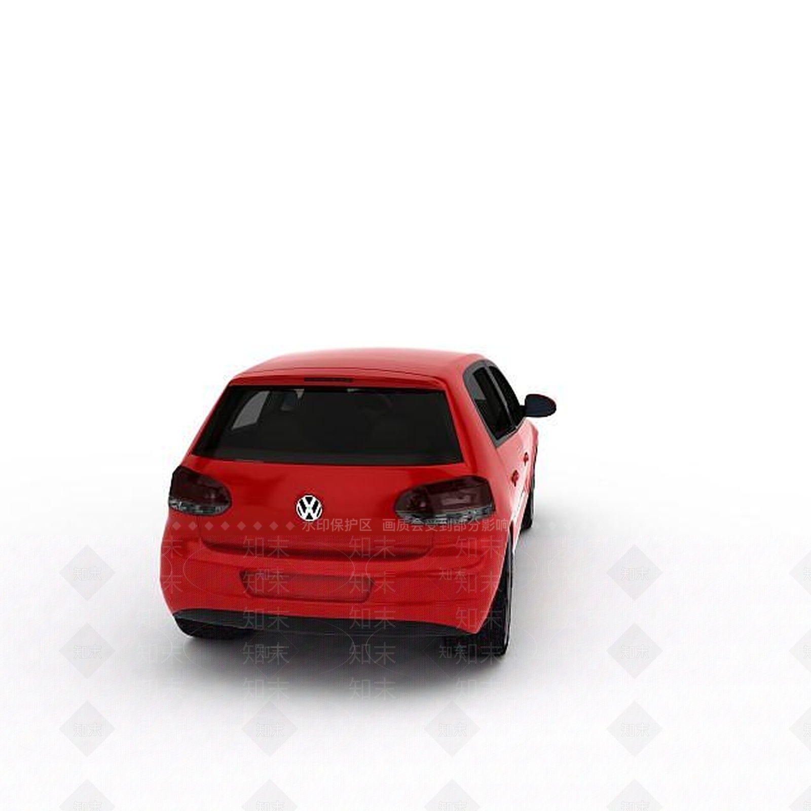 现代红色大众汽车3D模型下载【ID:1196738744】
