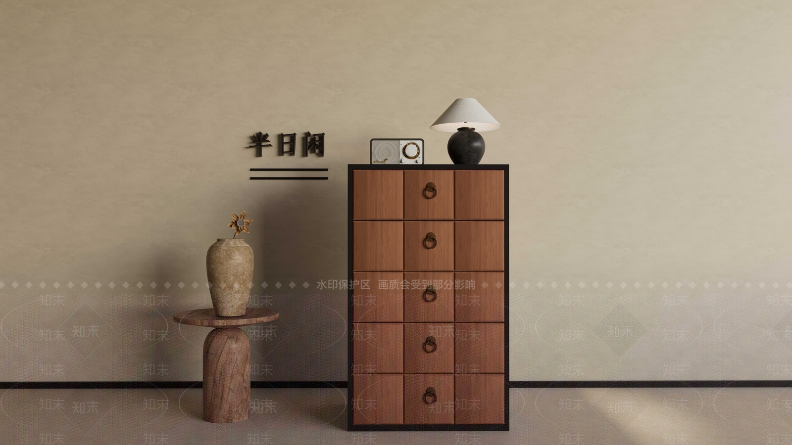 中古复古储物柜SU模型下载【ID:1196740294】