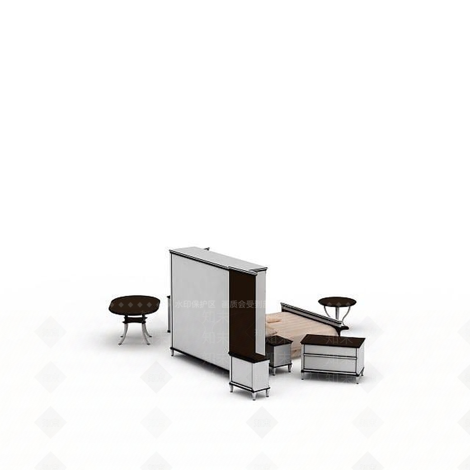 现代典雅卧室3D模型下载【ID:1196740091】