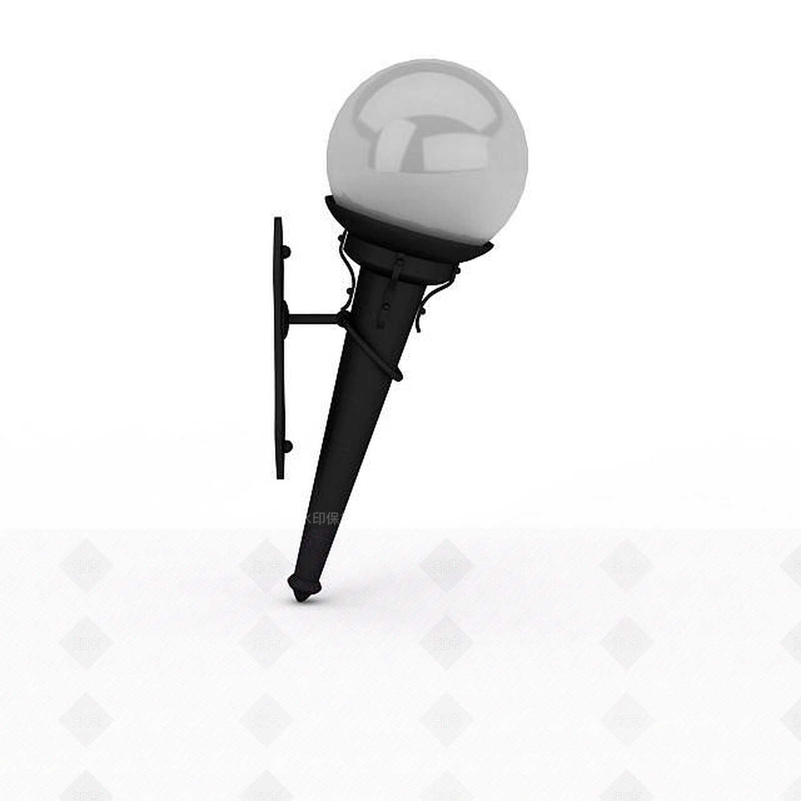 现代创意火炬形壁灯3D模型下载【ID:1196740538】
