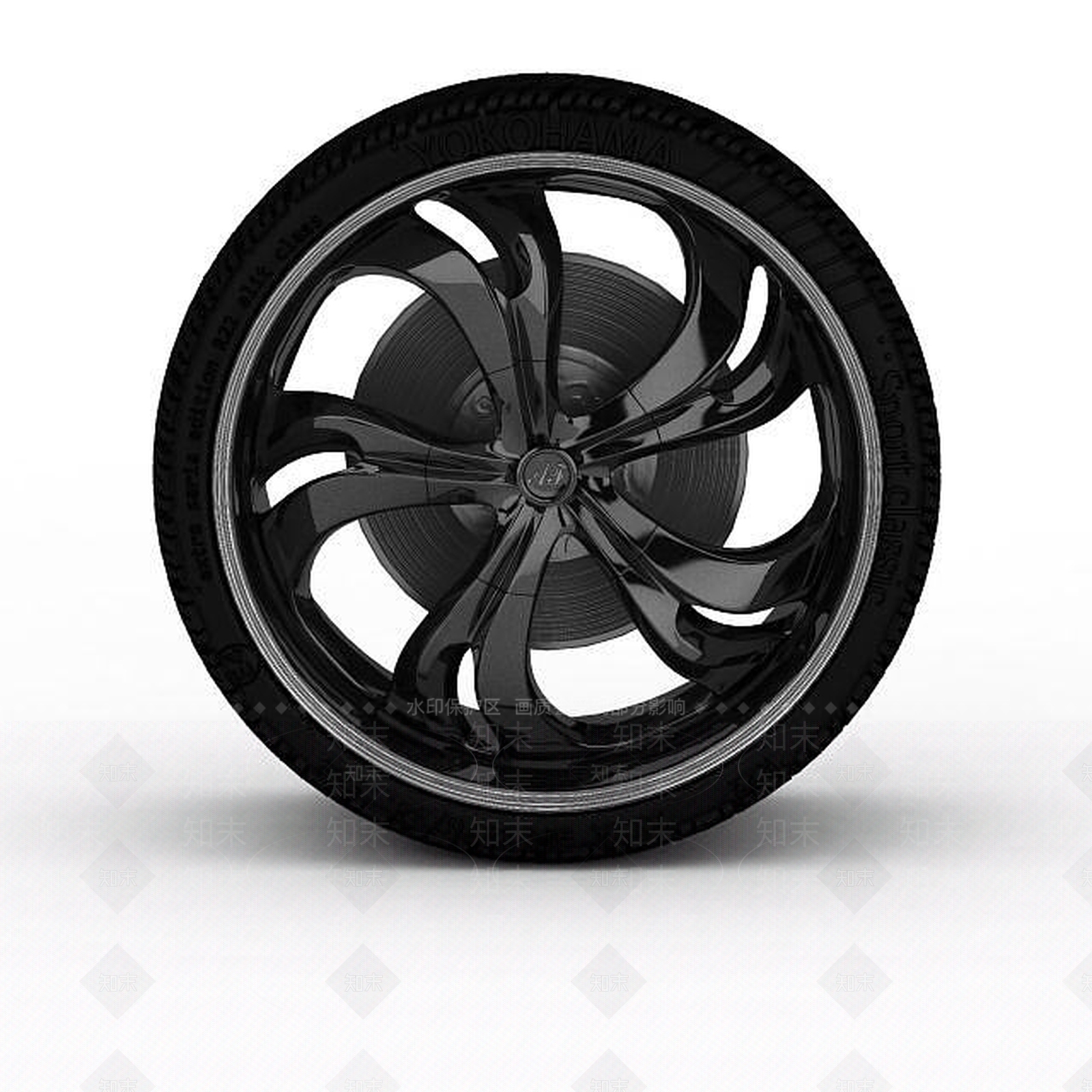 现代汽车轮胎3D模型下载【ID:1196742029】