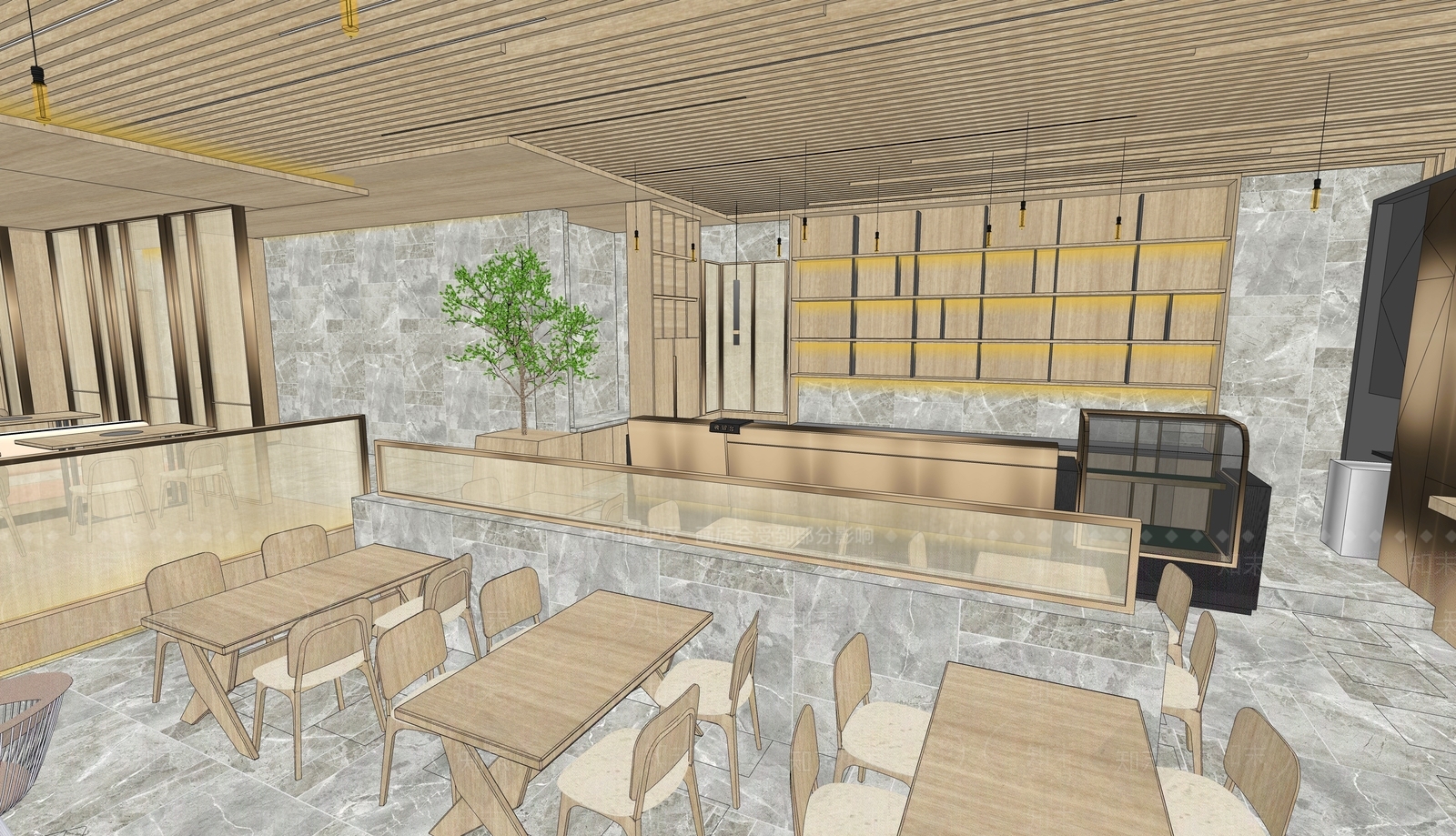 日式日料店SU模型下载【ID:1196746005】