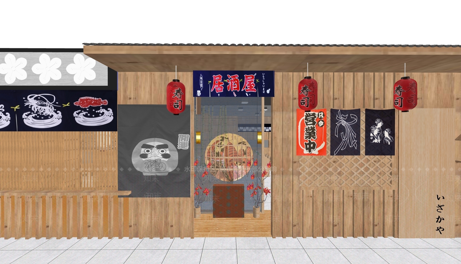 日式日料店SU模型下载【ID:1196749684】