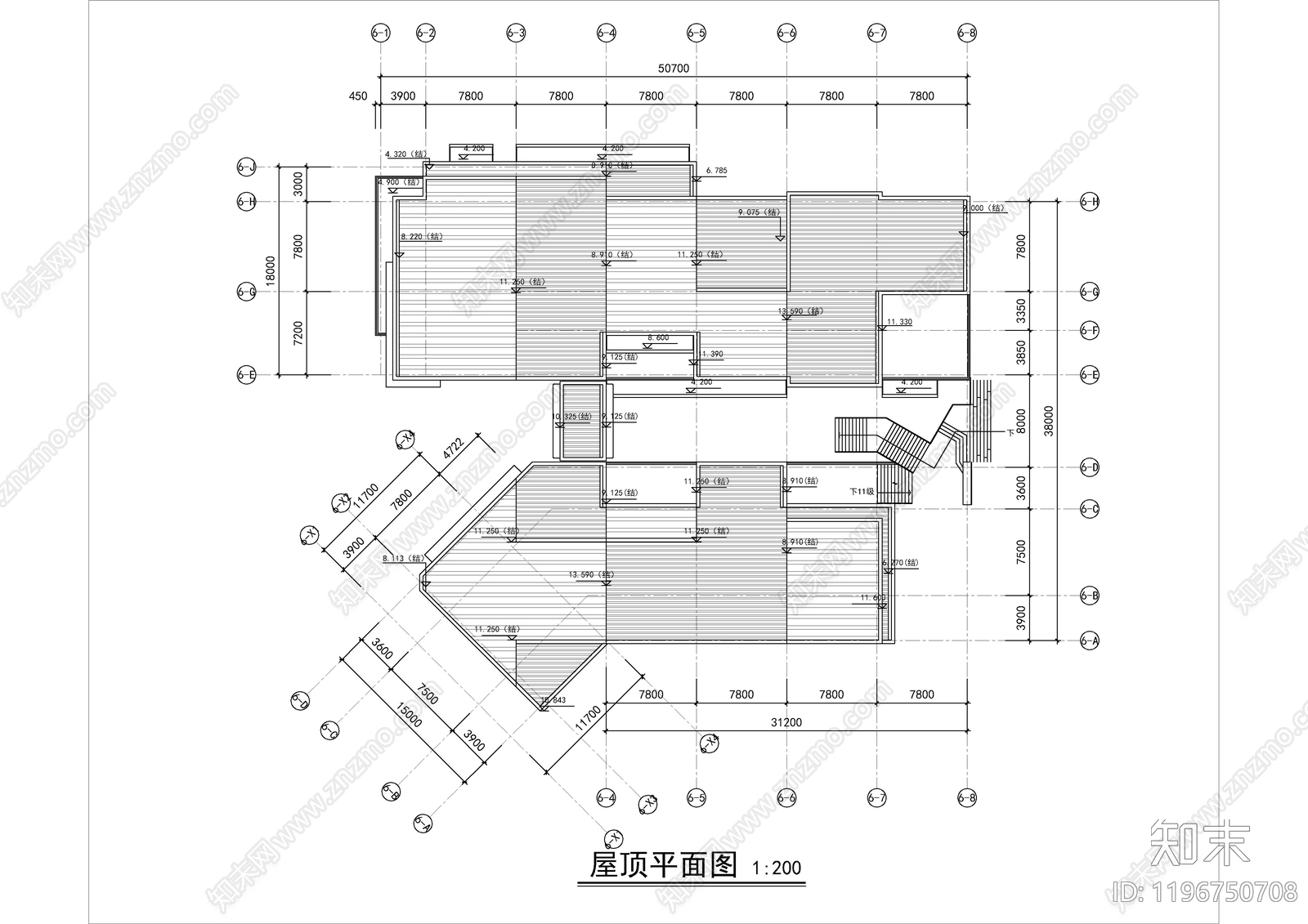 现代商业街cad施工图下载【ID:1196750708】