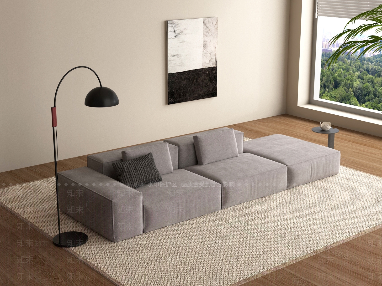 现代多人沙发3D模型下载【ID:1196751059】