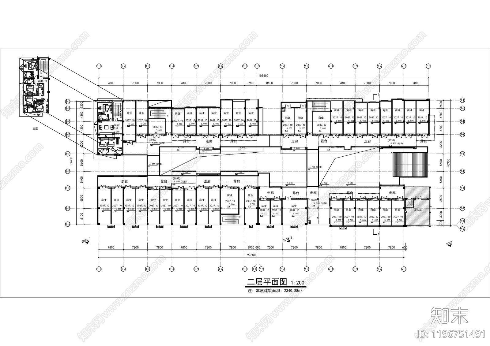 现代商业街cad施工图下载【ID:1196751491】