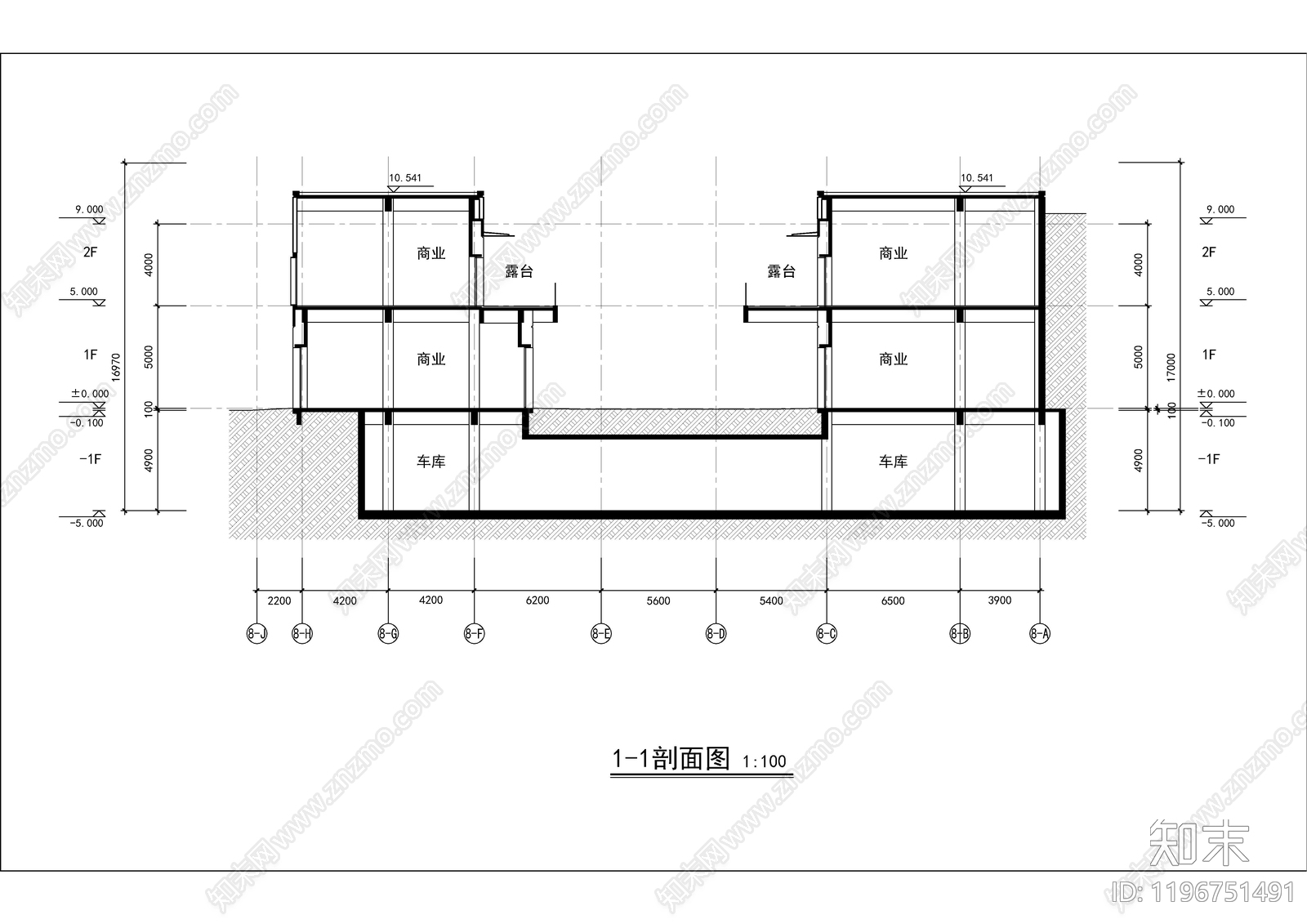 现代商业街cad施工图下载【ID:1196751491】