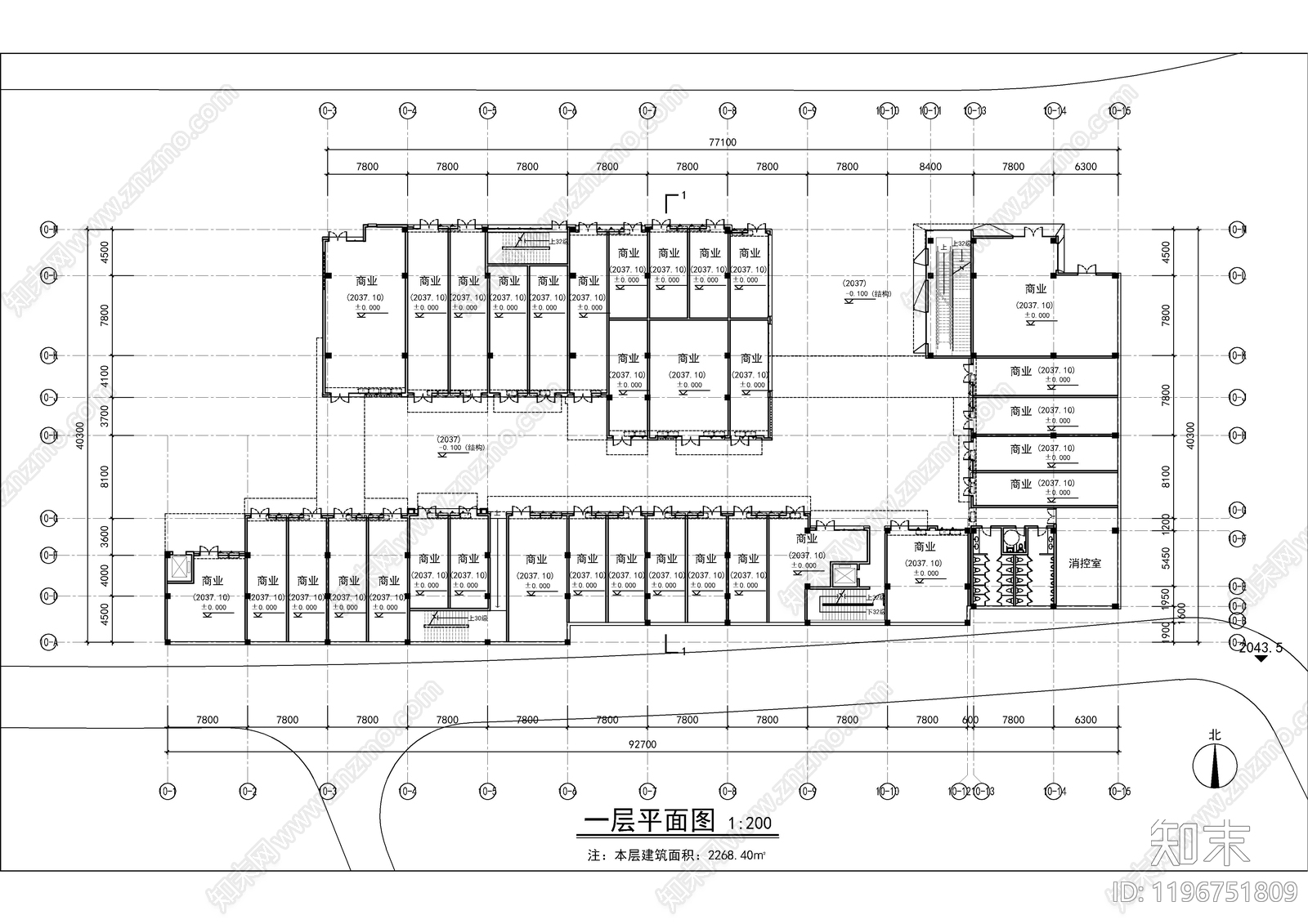 现代商业街cad施工图下载【ID:1196751809】