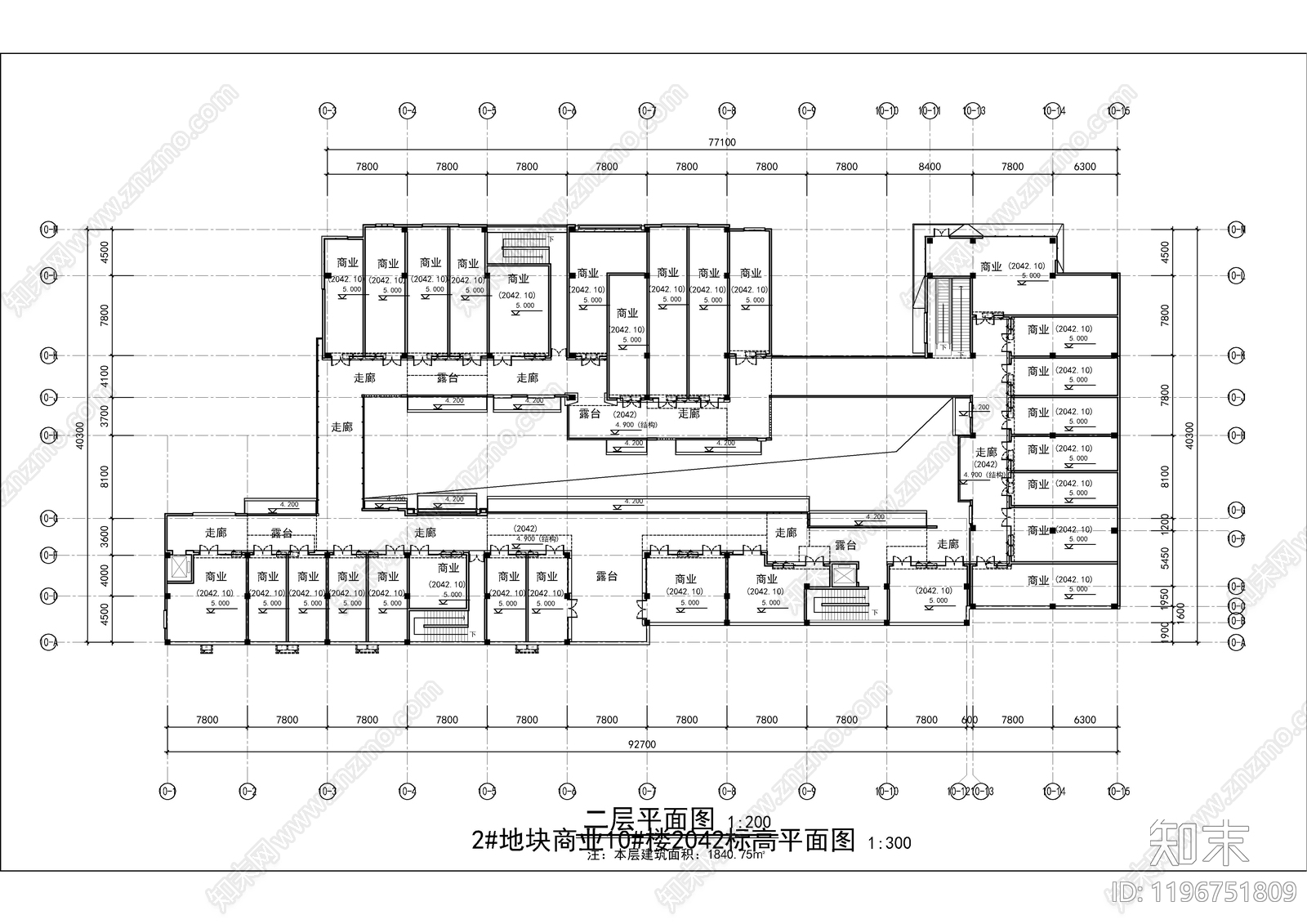 现代商业街cad施工图下载【ID:1196751809】