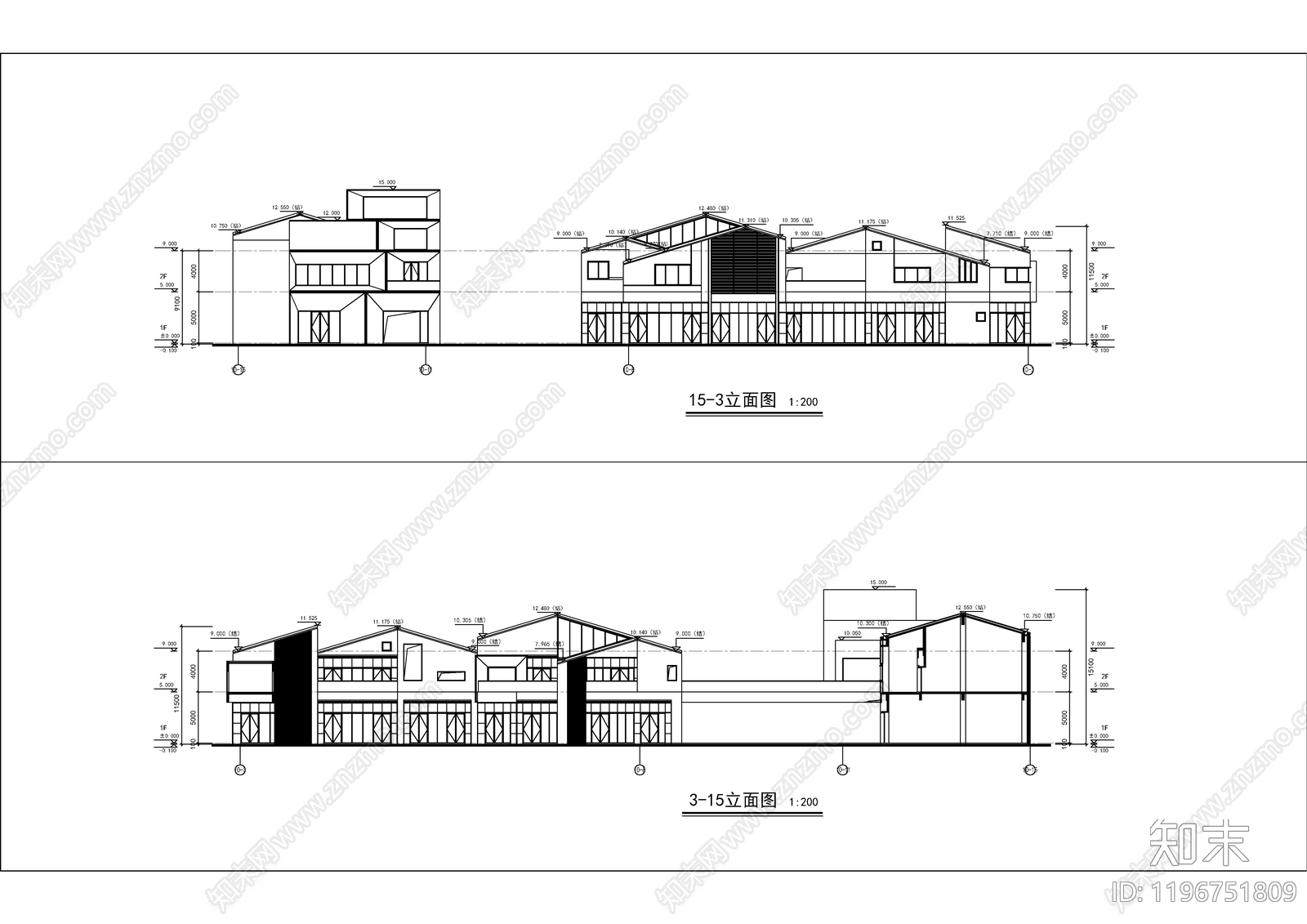 现代商业街cad施工图下载【ID:1196751809】