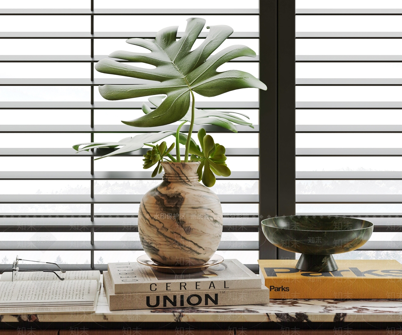 现代绿植摆件3D模型下载【ID:1196754994】