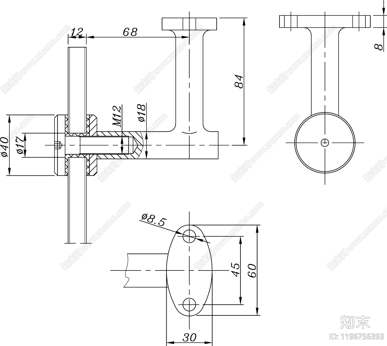 幕墙结构节点cad施工图下载【ID:1196756393】