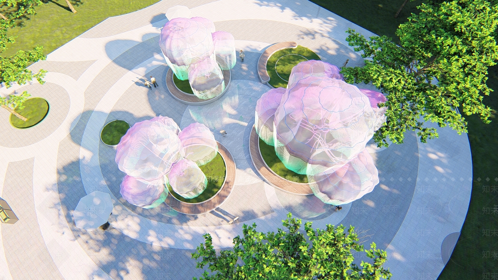 现代雕塑小品SU模型下载【ID:1196762376】