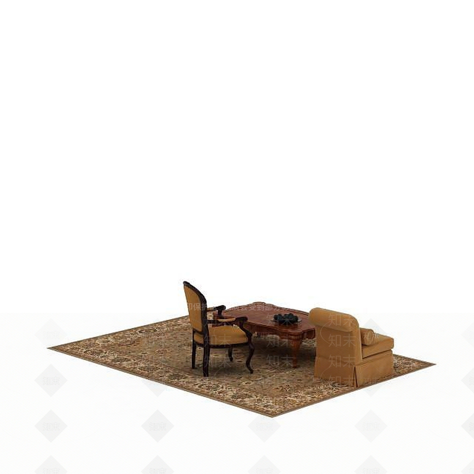 现代双人沙发3D模型下载【ID:1196767228】
