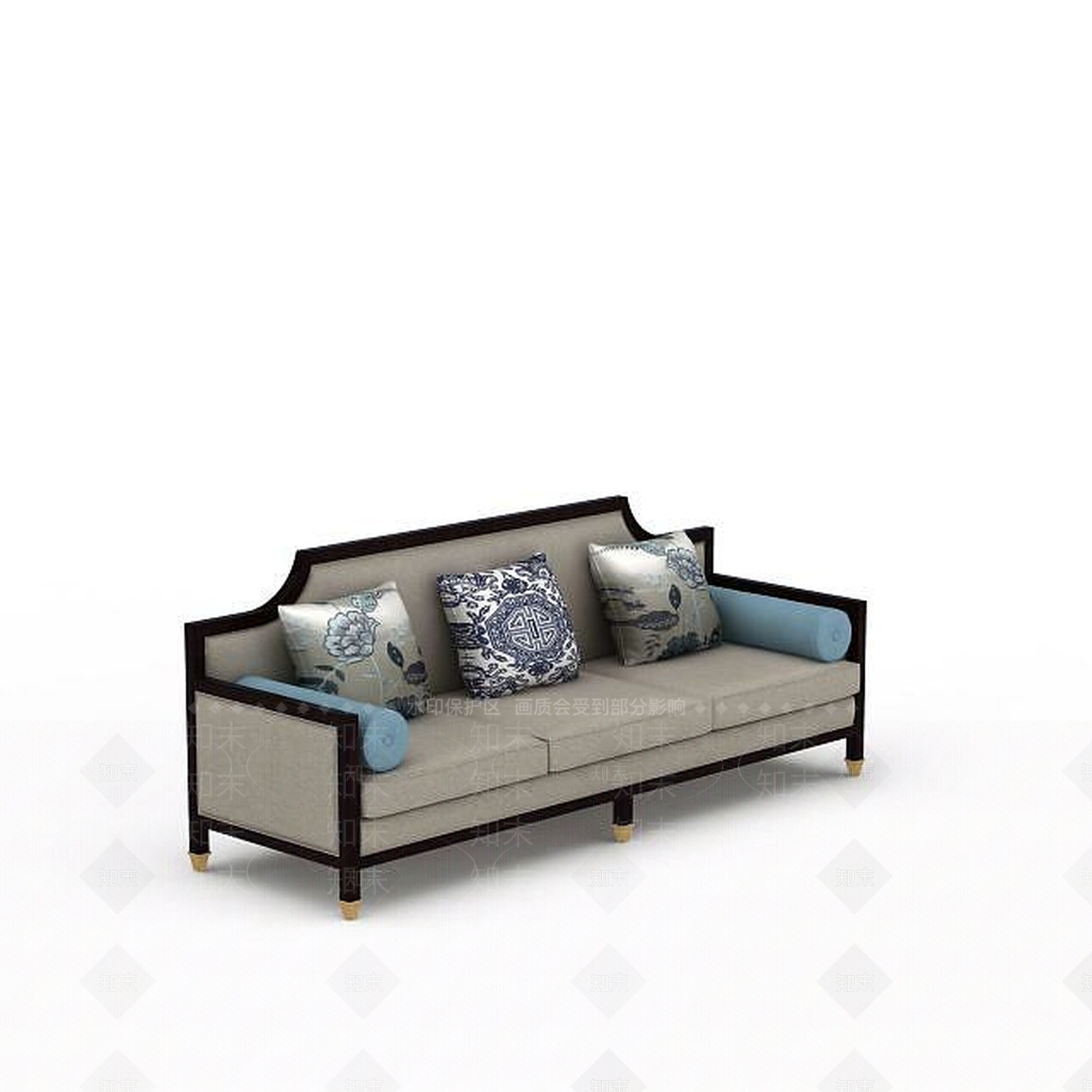 现代双人沙发3D模型下载【ID:1196767364】