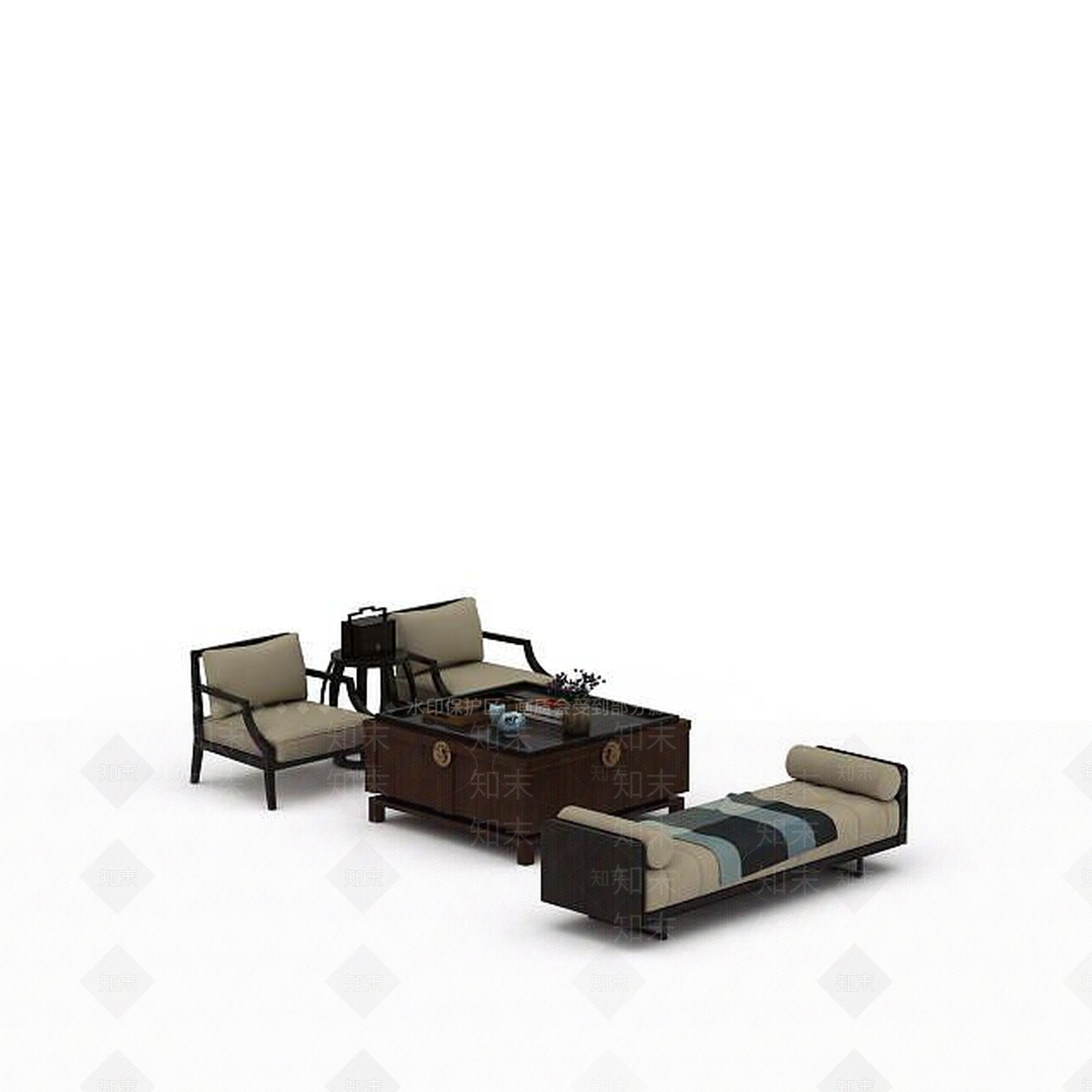 现代书桌椅3D模型下载【ID:1196768104】