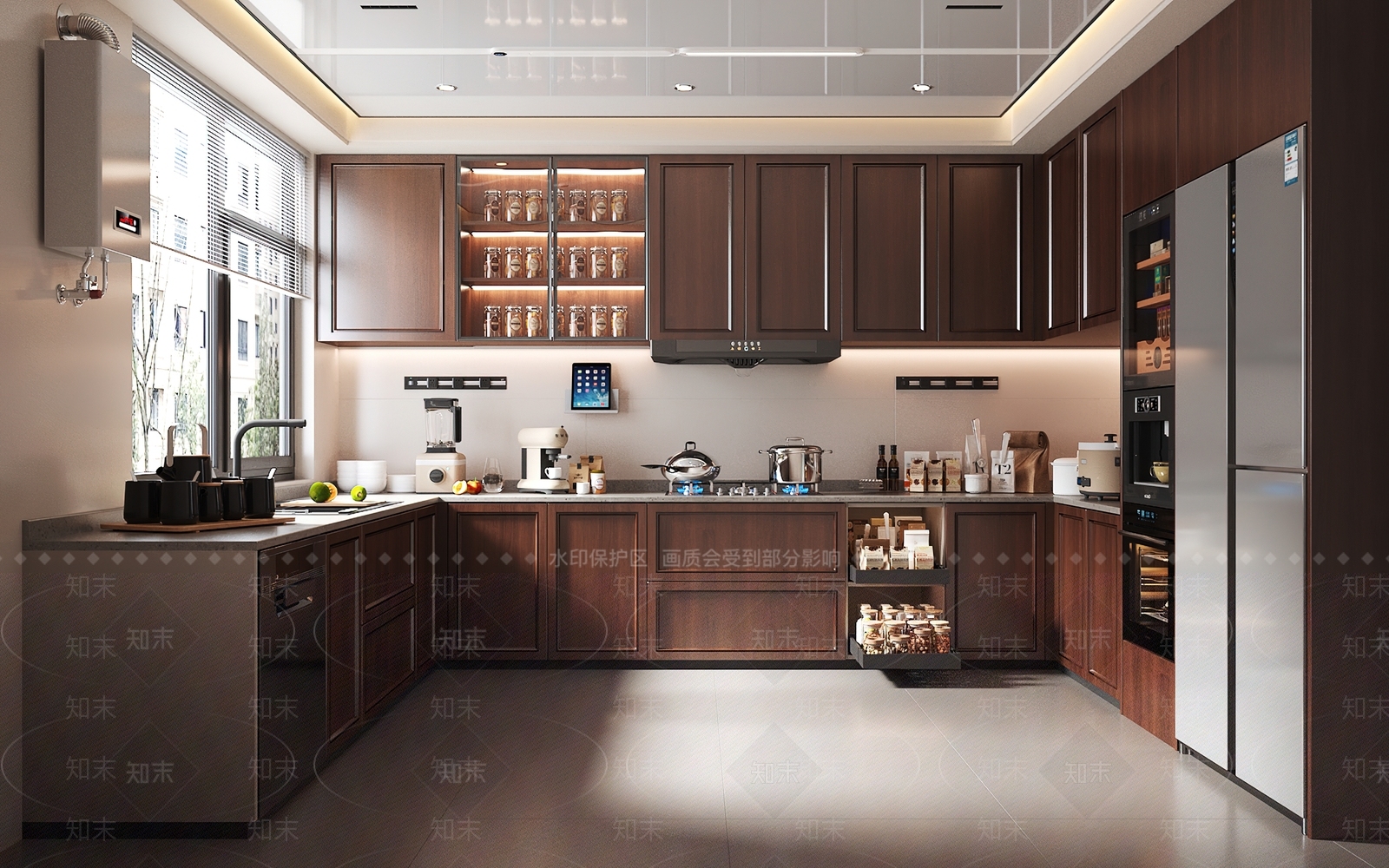 现代封闭式厨房3D模型下载【ID:1196769124】