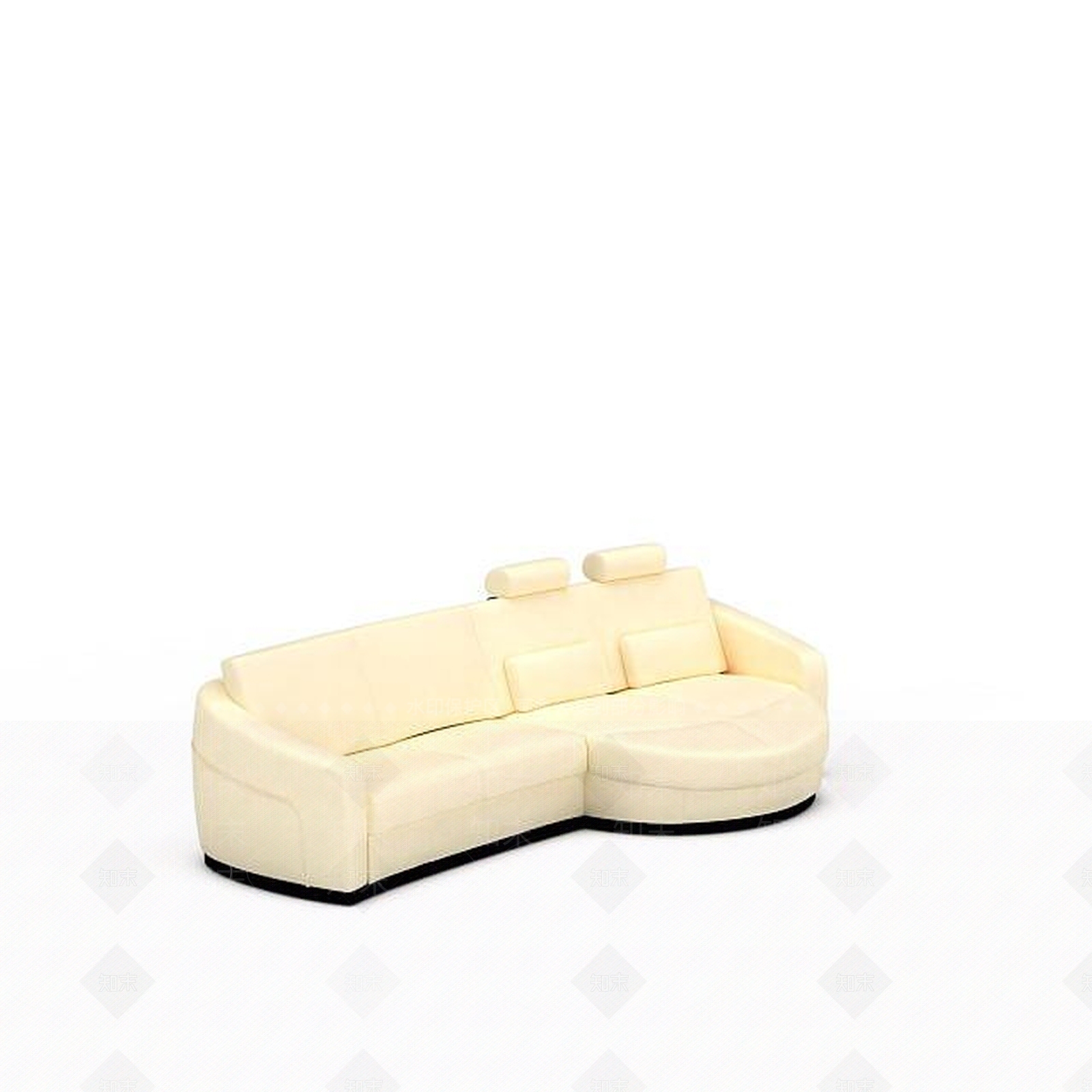 现代双人沙发3D模型下载【ID:1199835740】