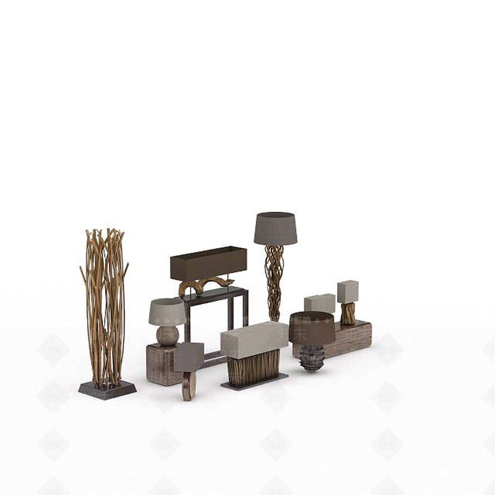 现代书桌椅3D模型下载【ID:1196770704】
