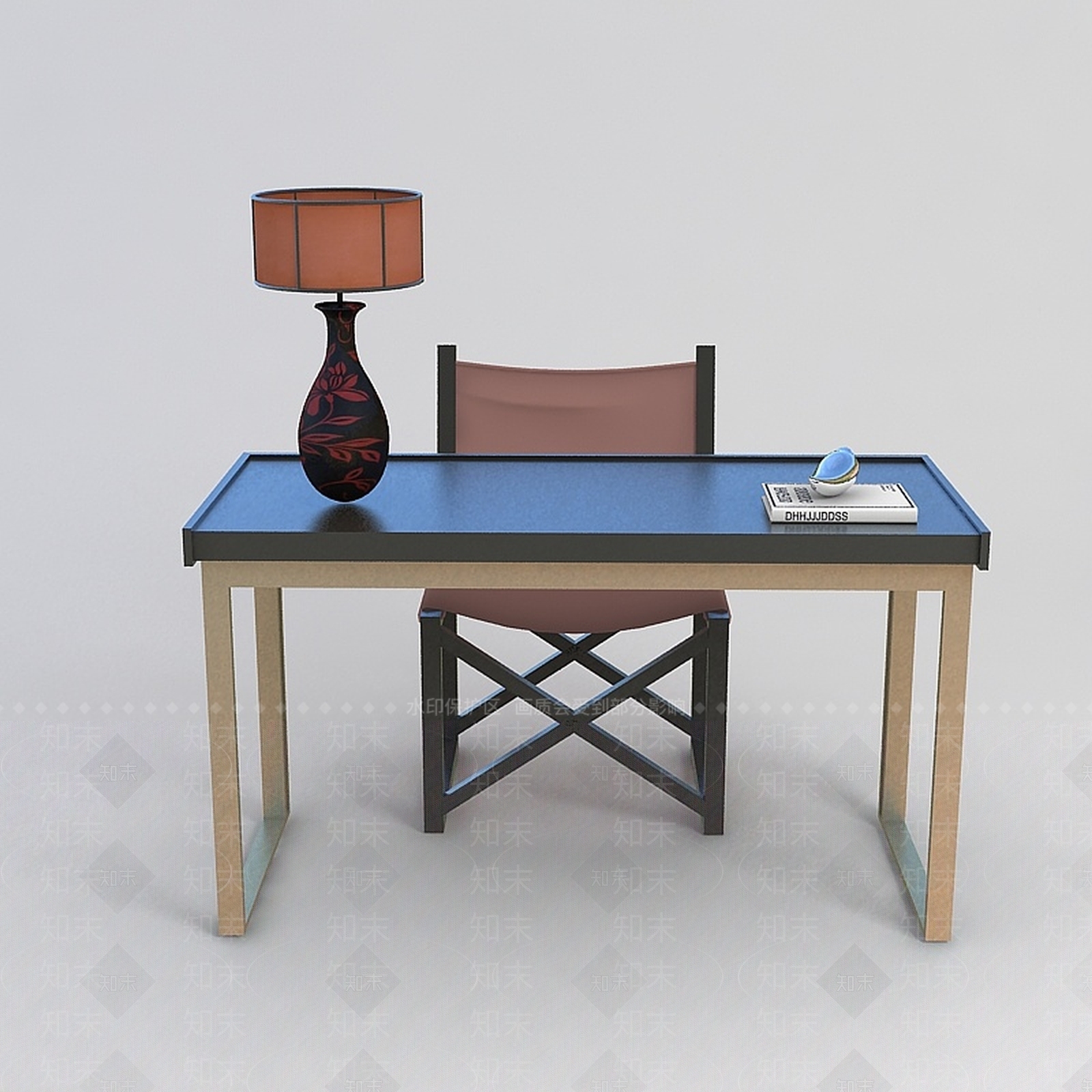 现代书桌椅3D模型下载【ID:1196772387】