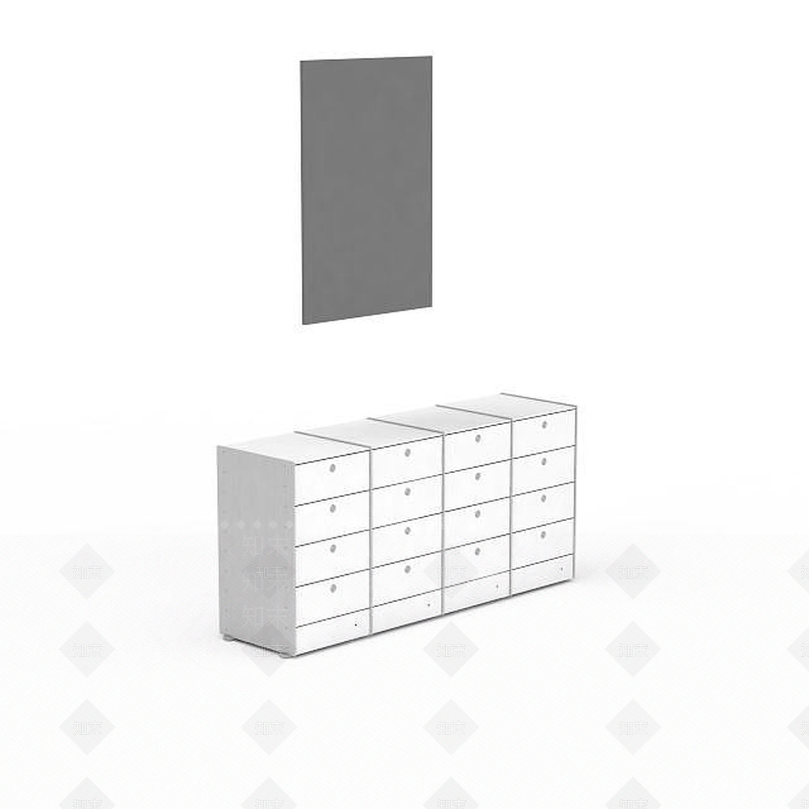 现代衣柜3D模型下载【ID:1196772580】