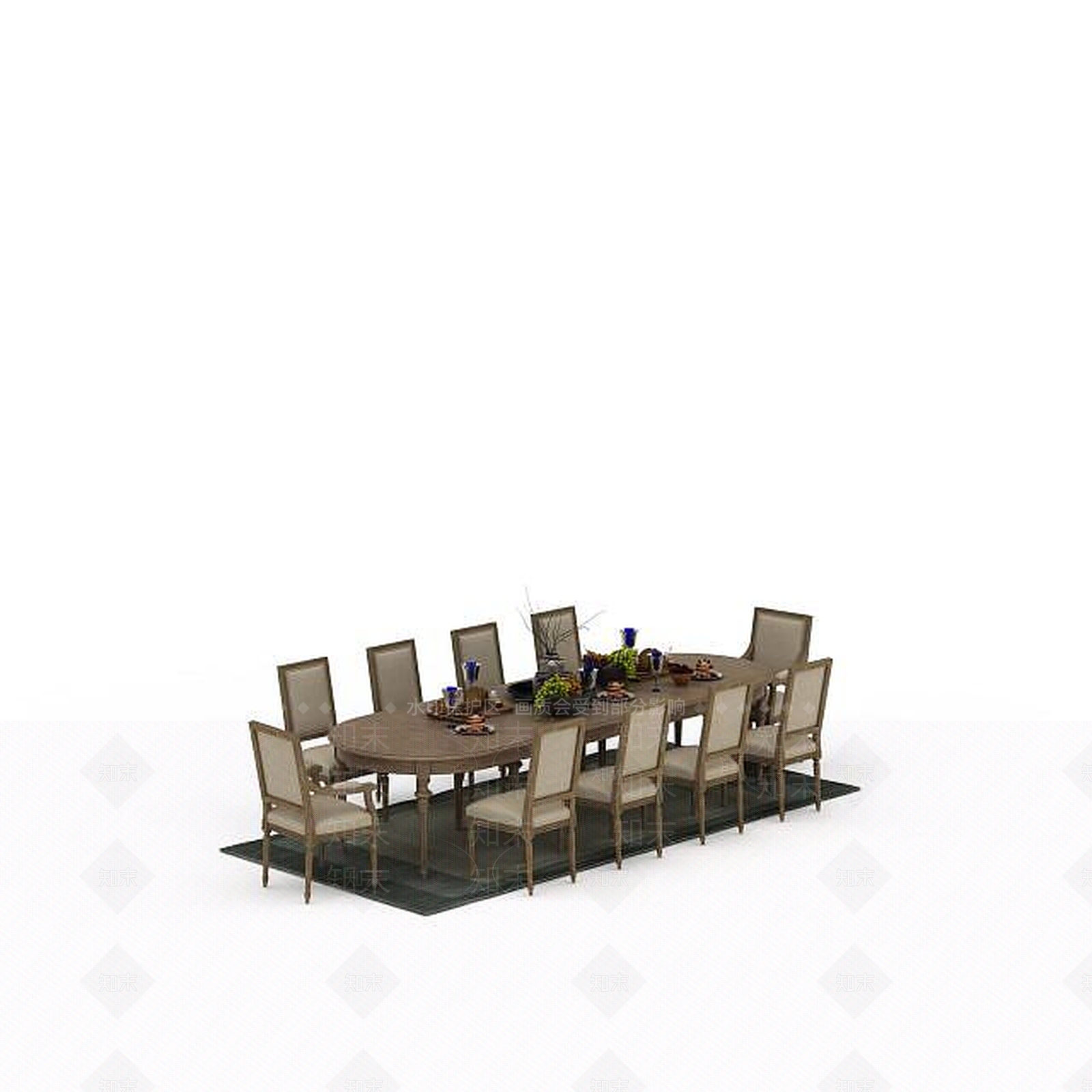 现代书桌椅3D模型下载【ID:1196773157】