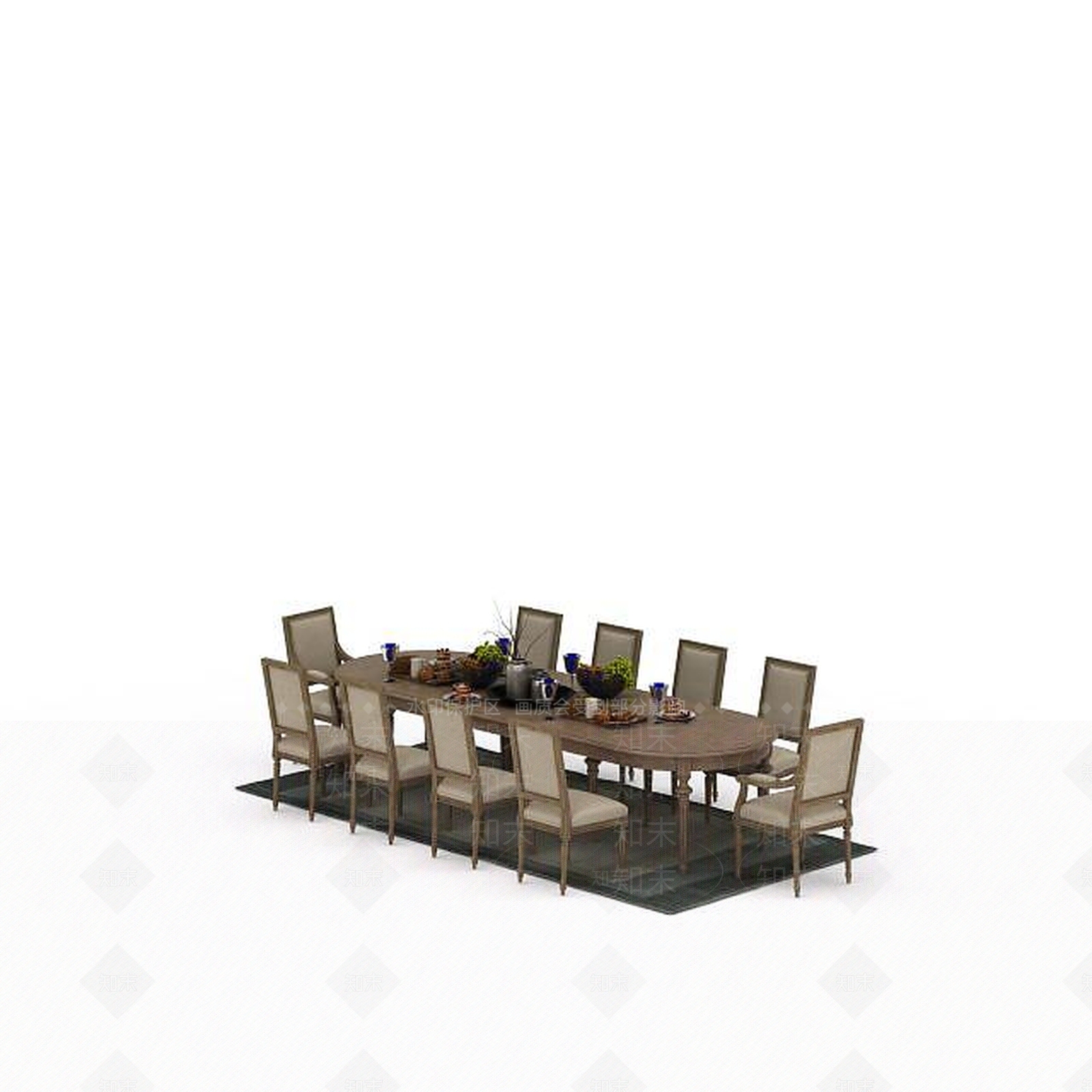 现代书桌椅3D模型下载【ID:1196773157】