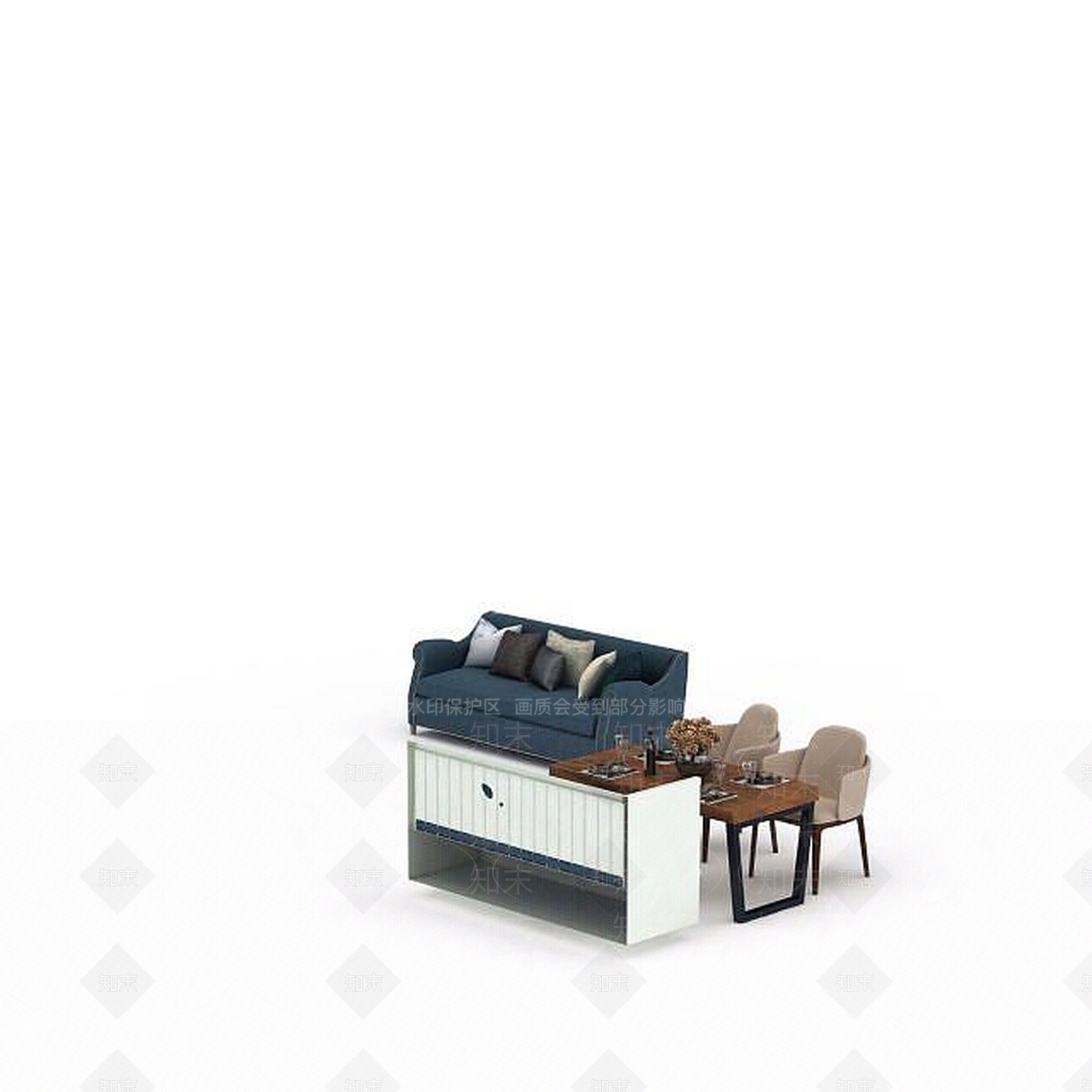 现代沙发组合3D模型下载【ID:1196773238】