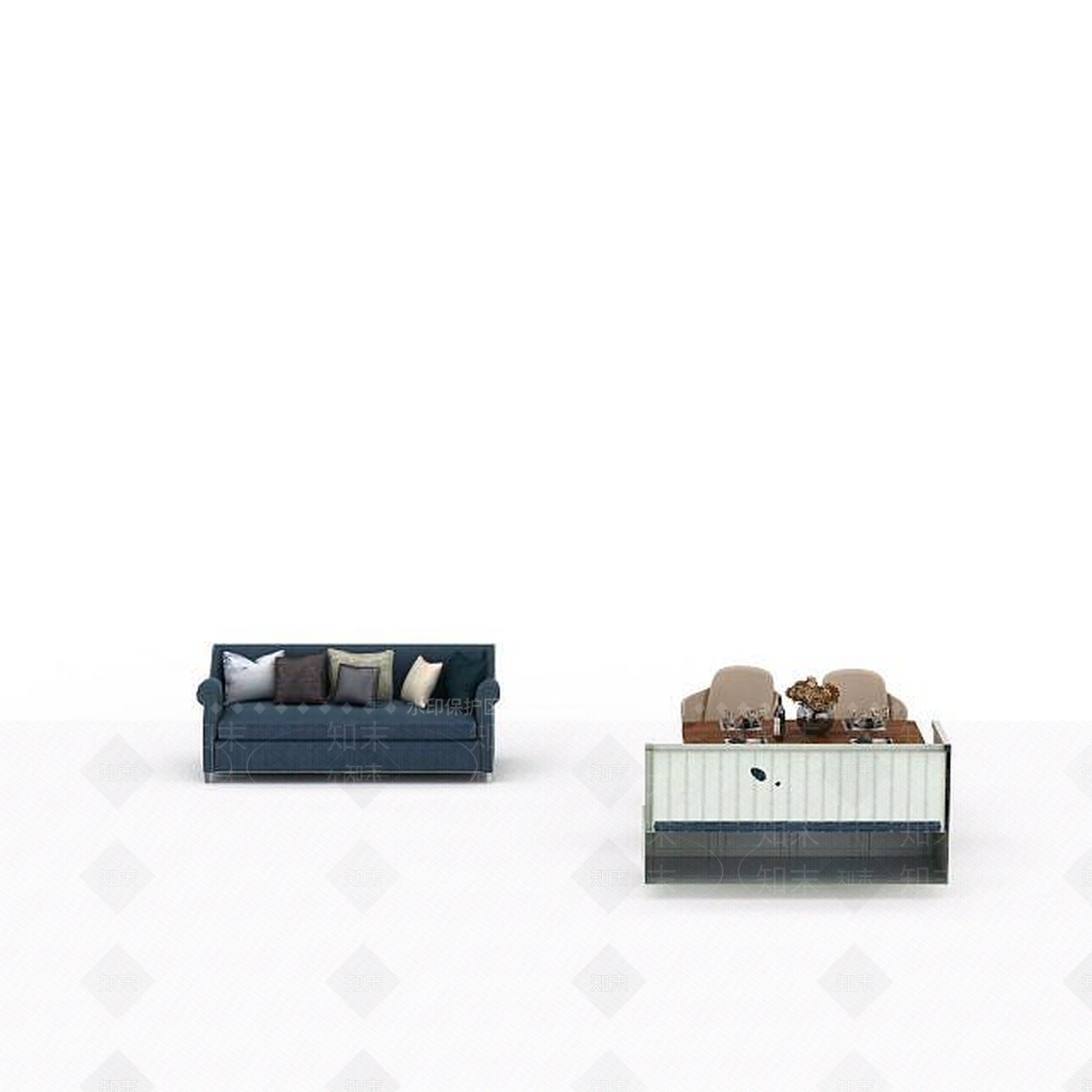 现代沙发组合3D模型下载【ID:1196773238】