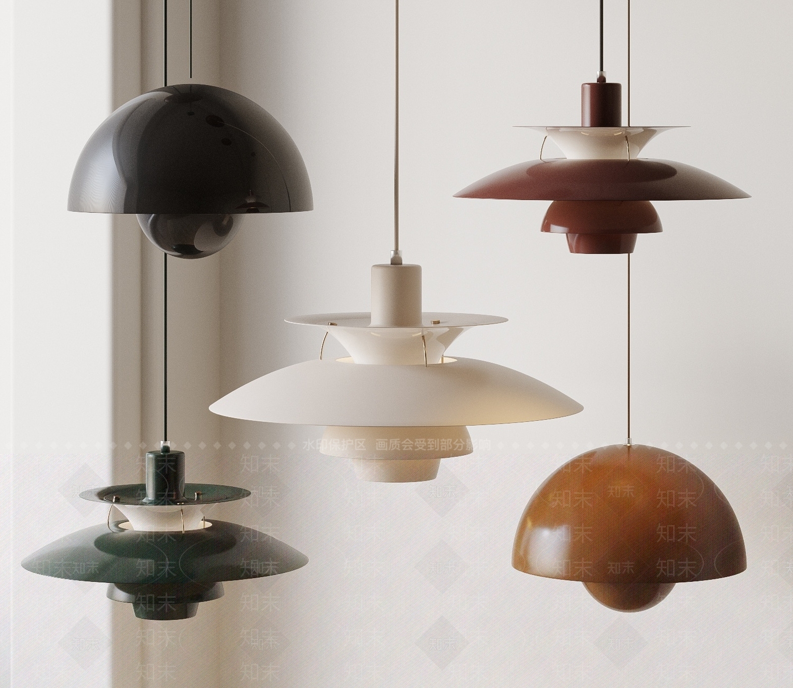 现代北欧吊灯3D模型下载【ID:1196776276】