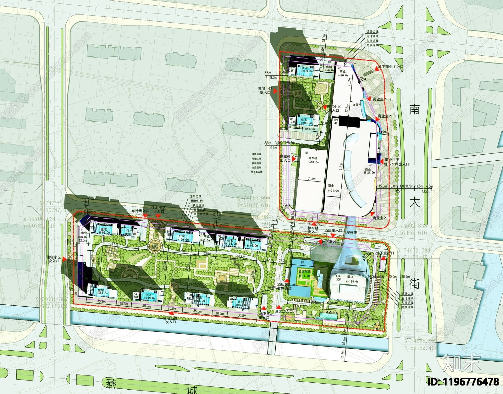现代住宅楼建筑施工图下载【ID:1196776478】