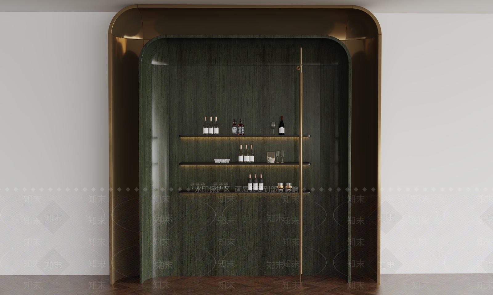 现代酒柜3D模型下载【ID:1196778005】