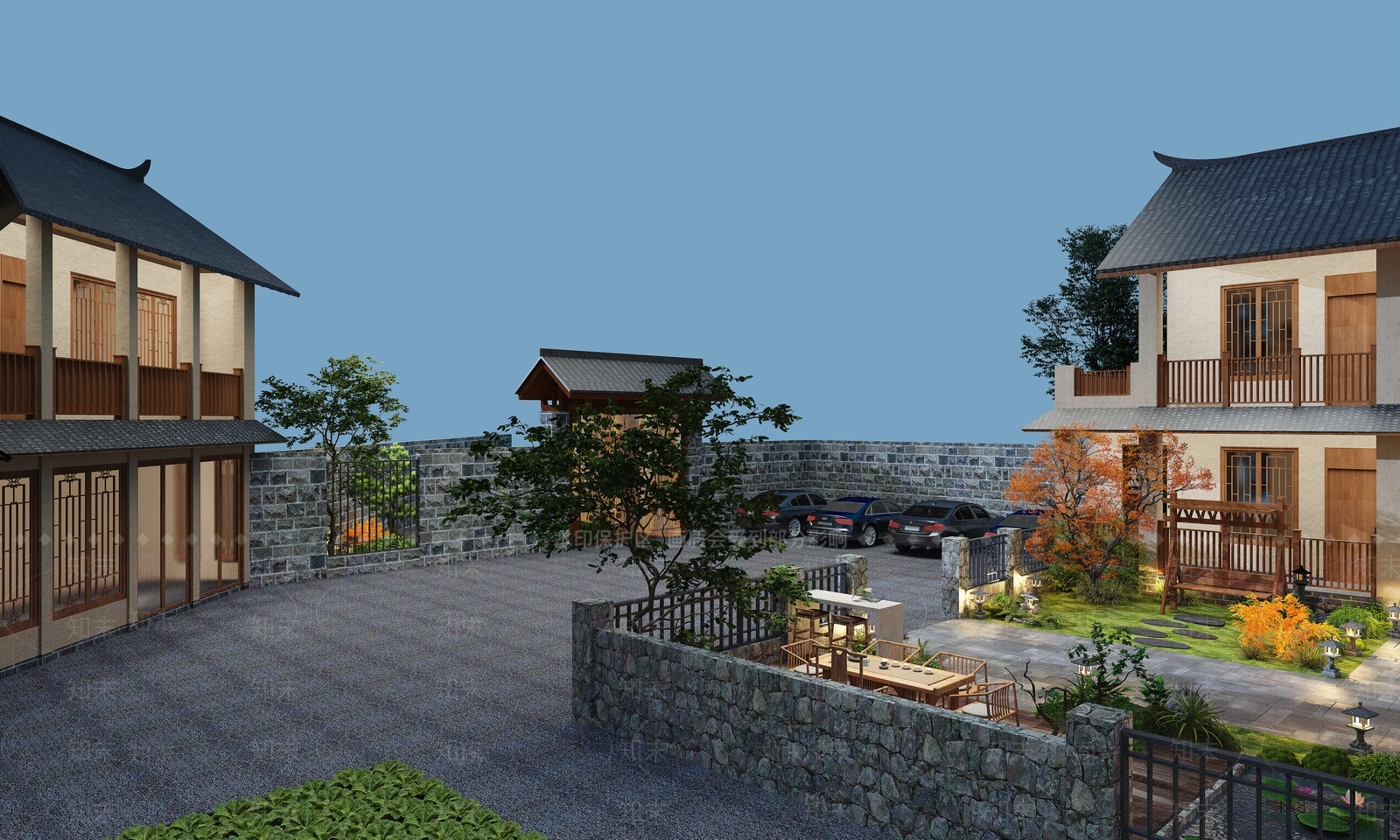新中式禅意其他住宅外观3D模型下载【ID:1196781349】