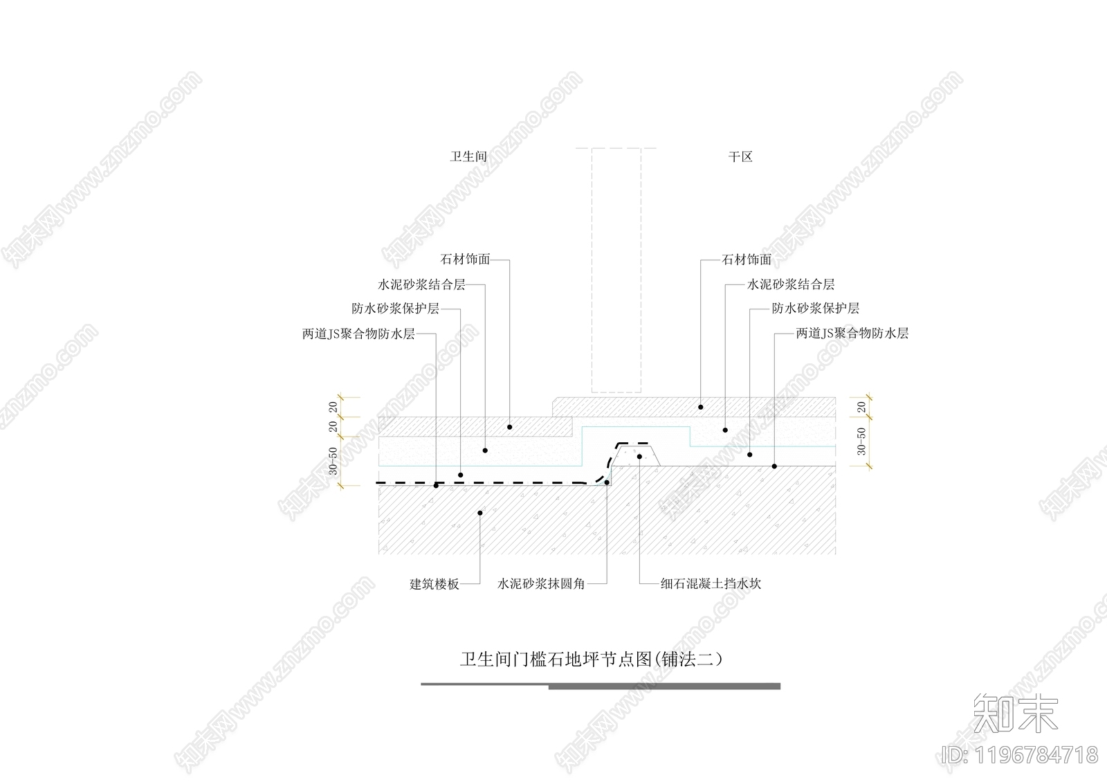 卫生间综合节点施工图下载【ID:1196784718】
