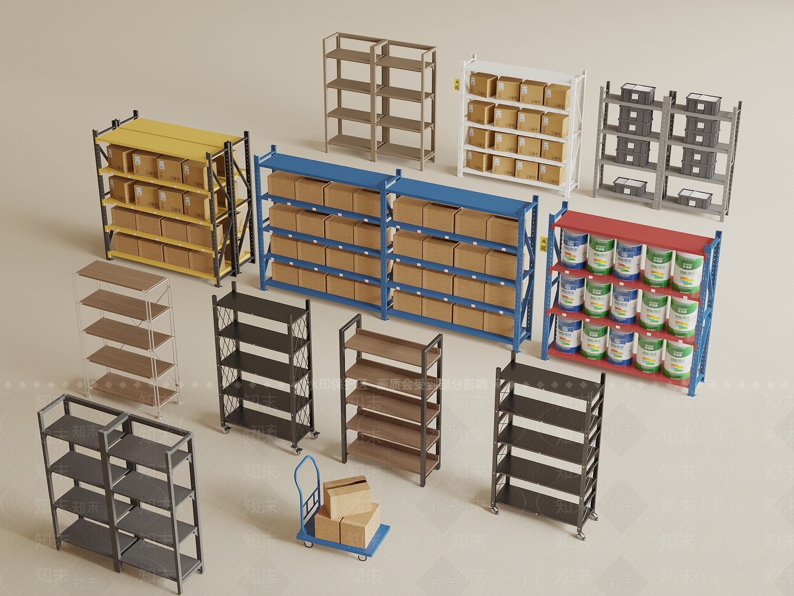 货架SU模型下载【ID:1196785206】