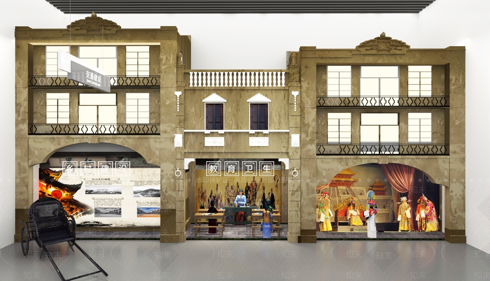 现代欧式其他文化展厅SU模型下载【ID:1196785990】