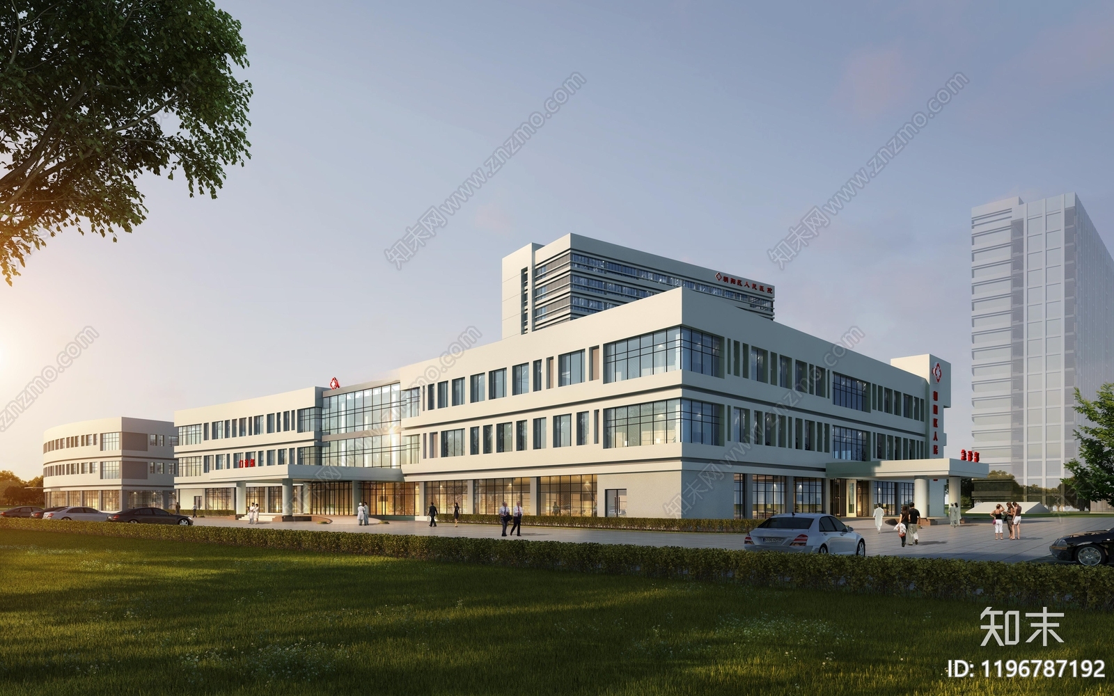 现代极简医院建筑施工图下载【ID:1196787192】