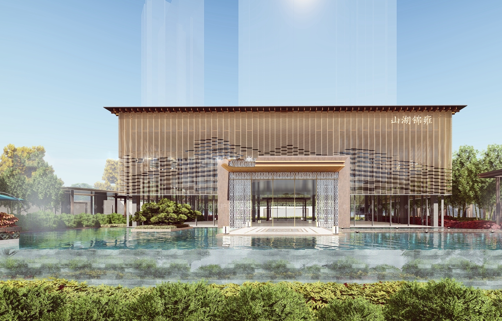 现代新中式小公建SU模型下载【ID:1196788945】
