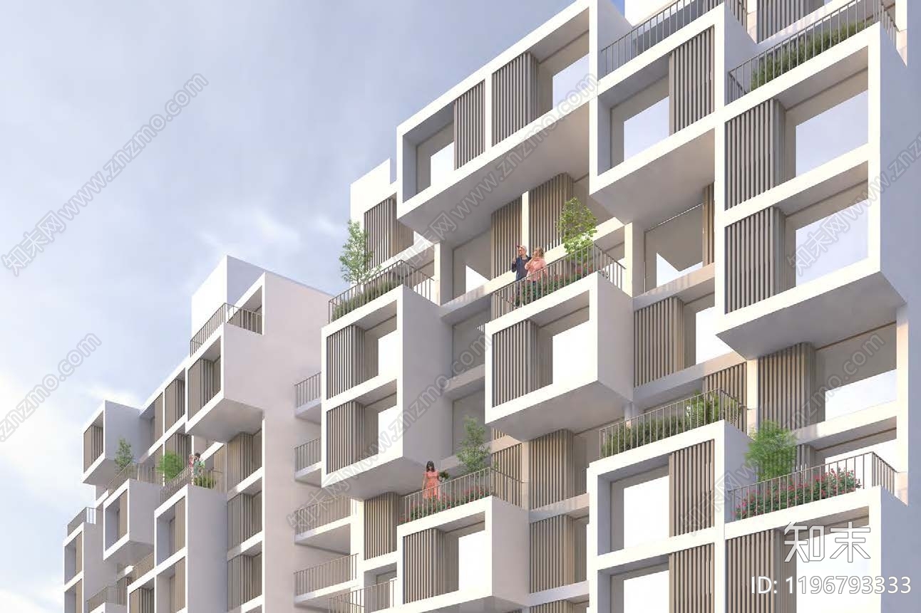 现代轻奢小区建筑下载【ID:1196793333】
